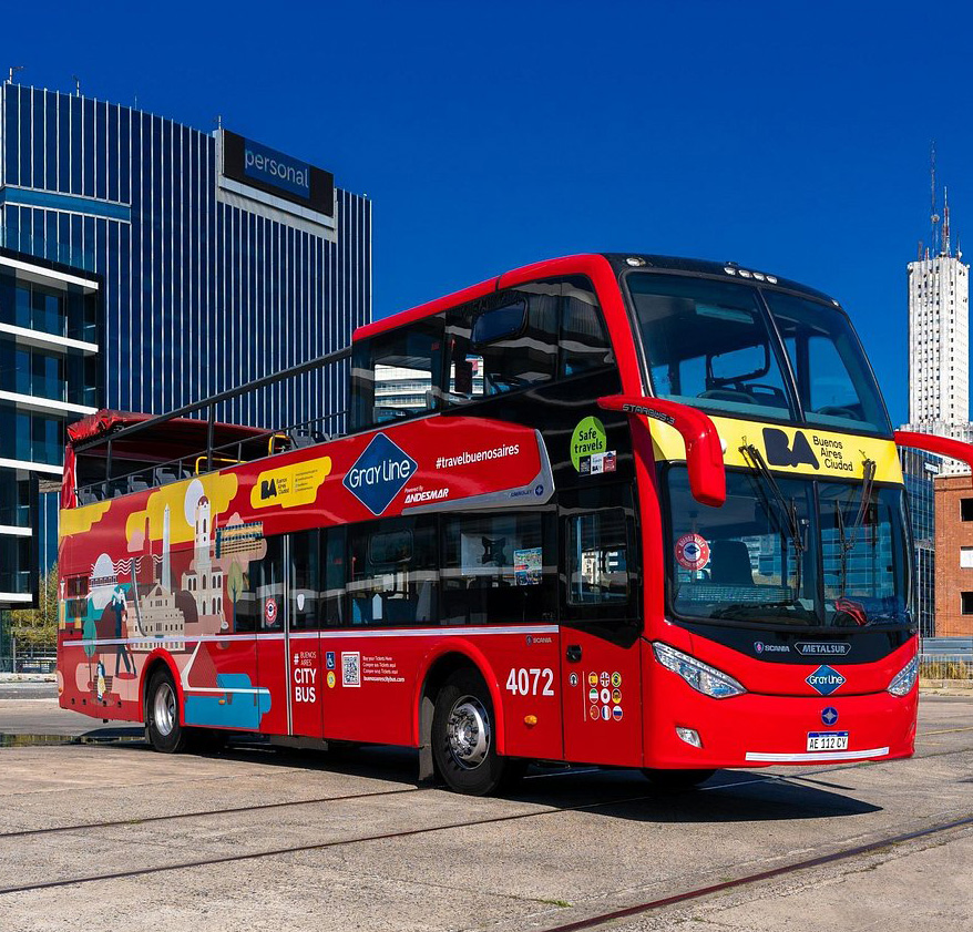 Bus turístico Gray Line en Buenos Aires