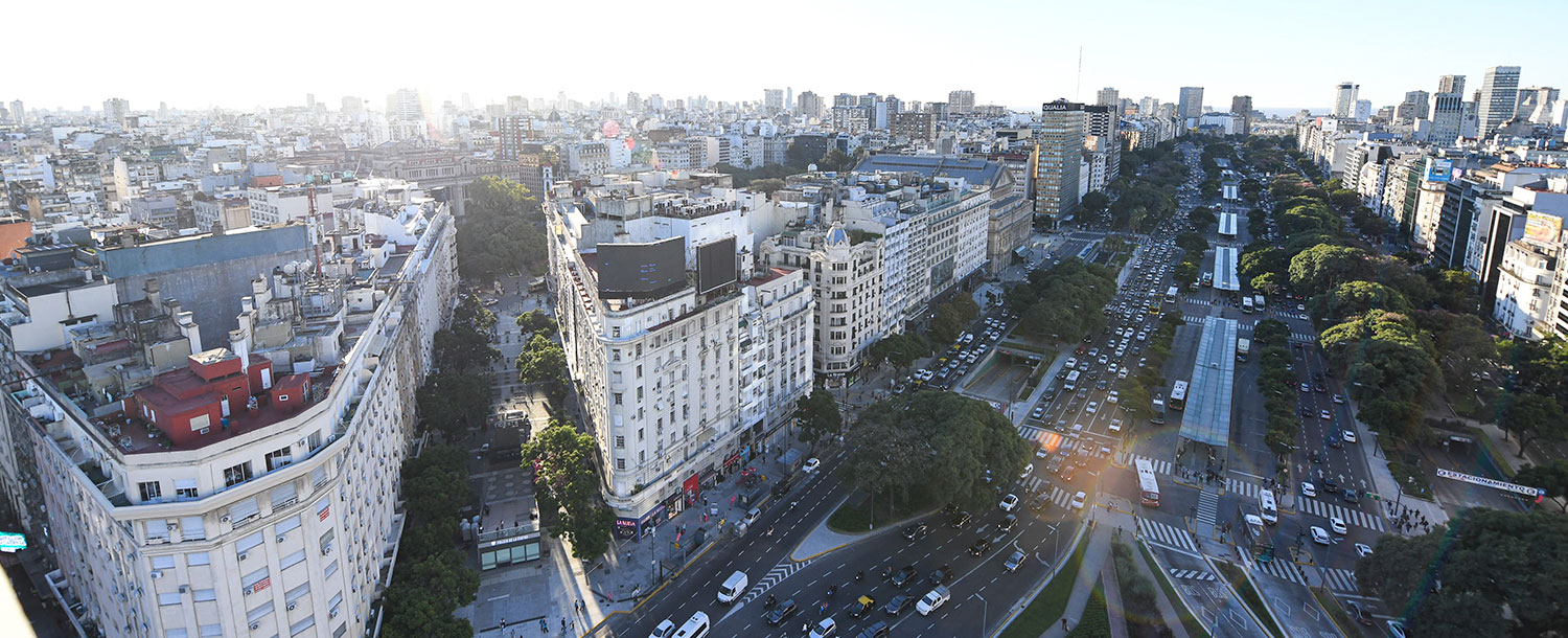 Vistas del centro de Buenos Aires desde el Mirador del Obelisco